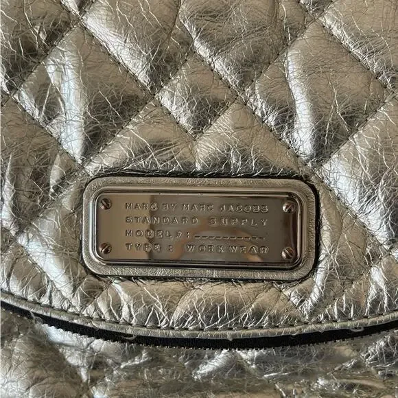 Marc by Marc Jacobs Silver Quilted Crossbody Bag - Picture 8 of 11
